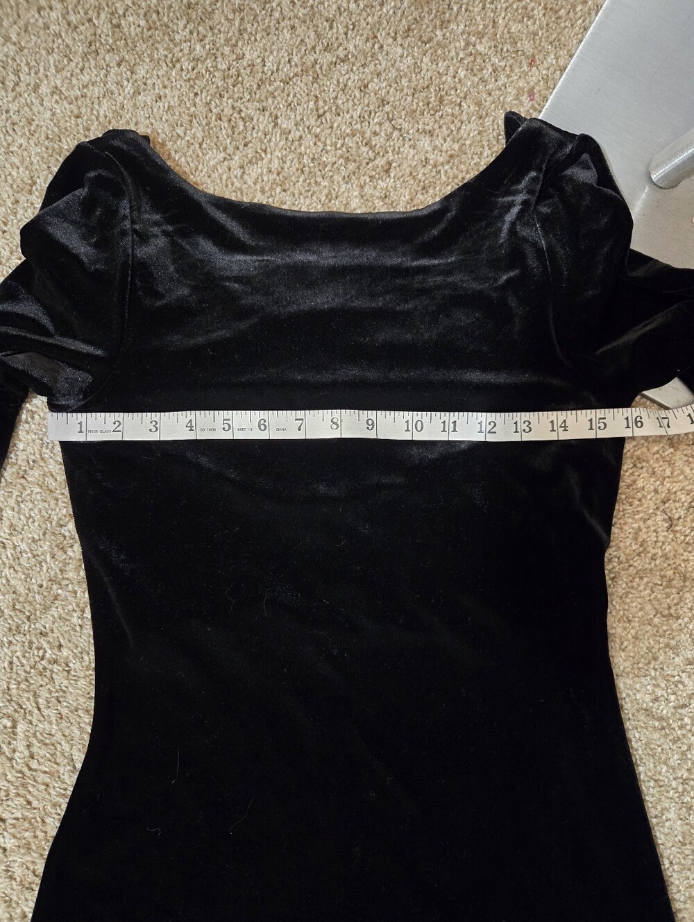 Sz S (Also Fits M) Y2K Vintage Lauren Ralph Lauren Black Stretch Velvet LS Gown - Picture 5 of 11